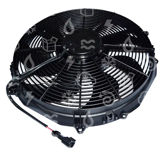 ventilátor univerzální sací průměr 385 mm - 7 lopatek, 12 V, VA33-AP71/LL-65A